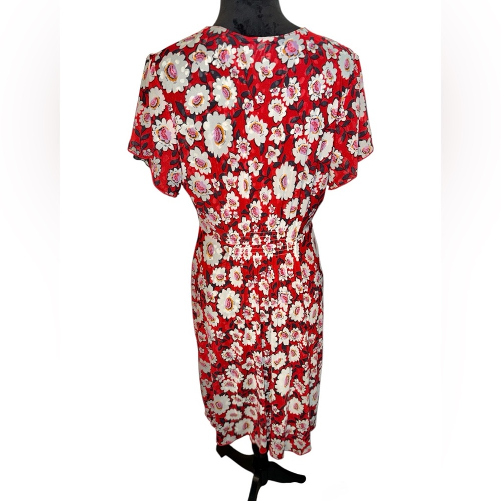 cabi Gemini Reversible Red/Black Button Down Midi Dress, Size Medium - Picture 6 of 9